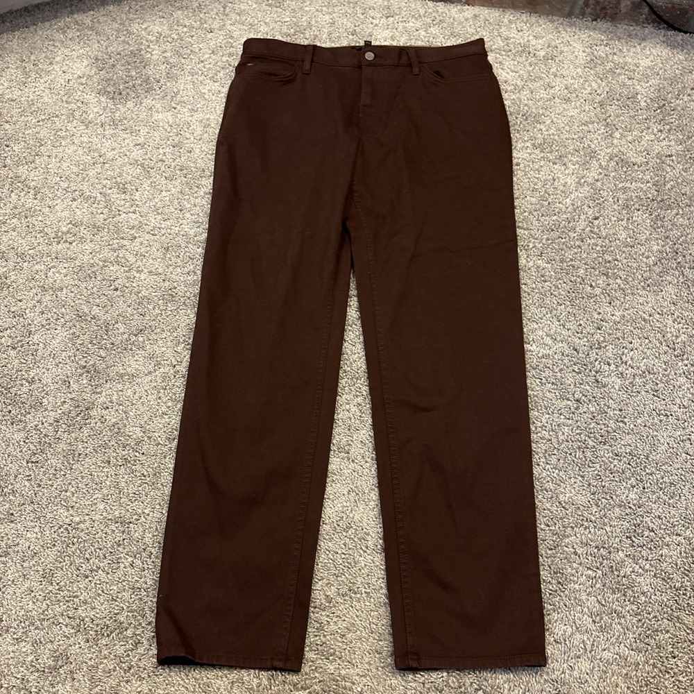 NEW Banana Republic Traveler Pants Men 34x32 Brown Athletic Chinos Casual W TAGS